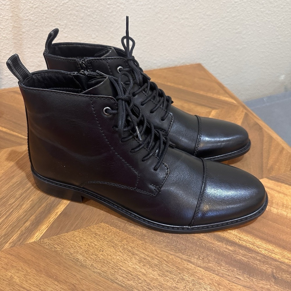 Mix No. 6 Mens Aydinn Ankle Boots Black 10.5 M Dress Shoe Classic Office Wedding